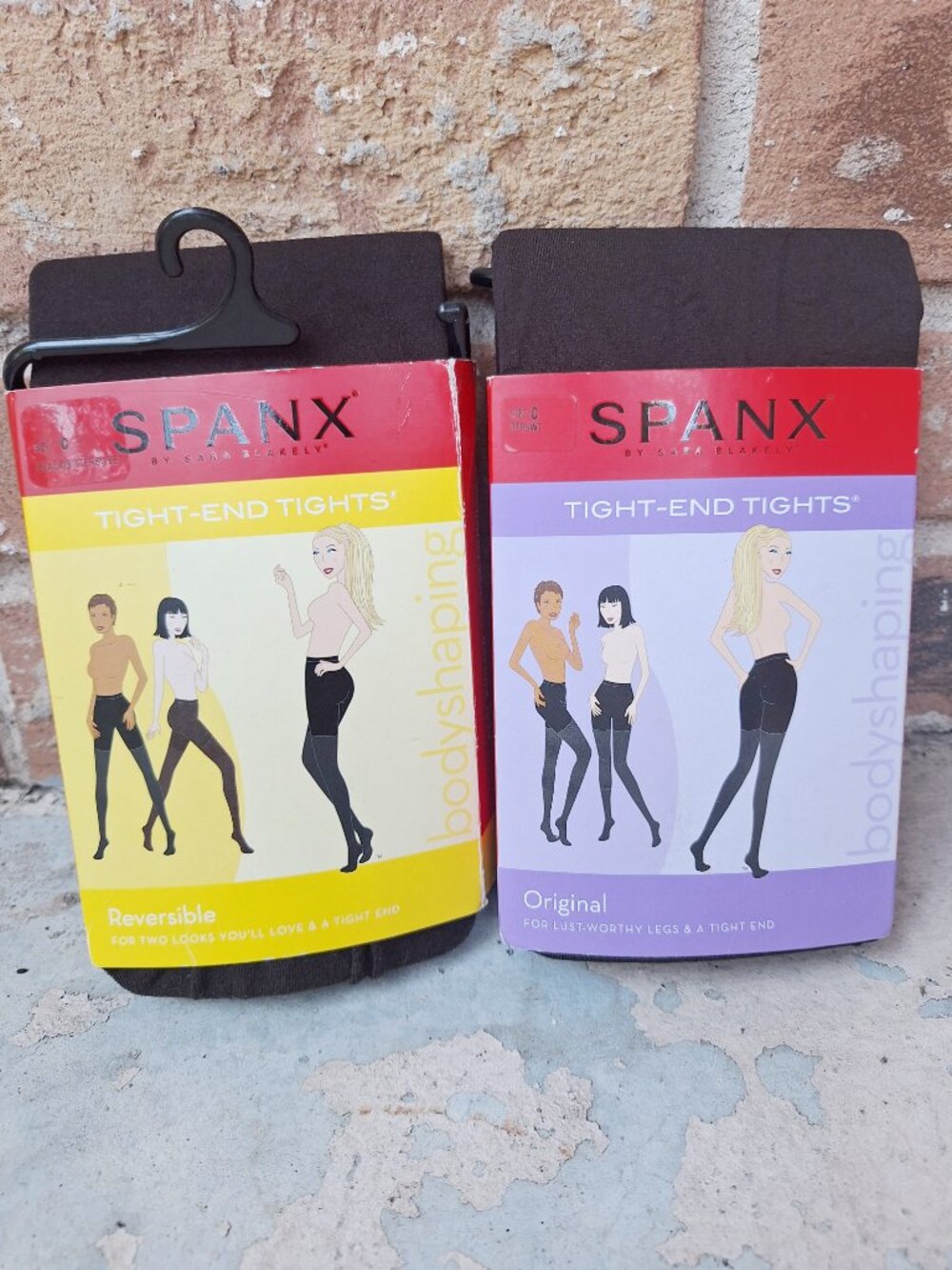 SPANX 2 Pair Tight-End Tights Sz C Original & Reversible Bittersweet  NWT